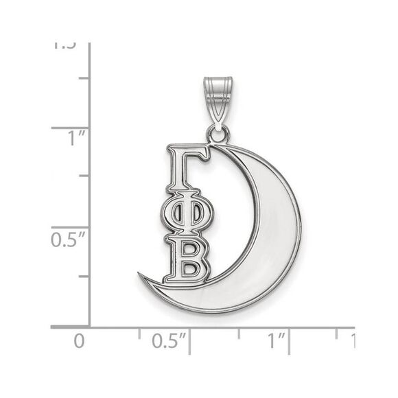 Sterling Silver Gamma Phi Beta Medium Pendant - Picture 2 of 3